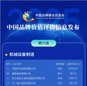 喜訊|威勝集團榮登2025中國品牌價值評價信息榜！
